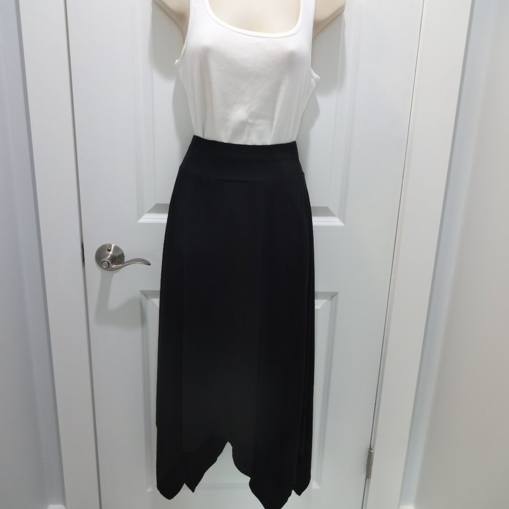 Worthington Asymetrical Handkerchief Skirt - Black, Size M, NWOT